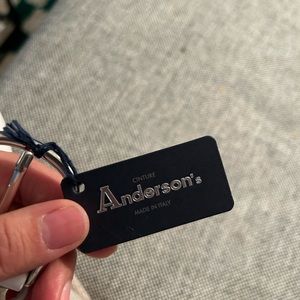 ANDERSON LEATHER white belt NWT made in italy